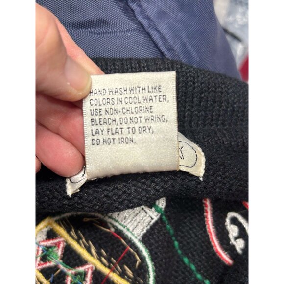 Vintage Women's Christmas Cardigan Sweater 3D Embroidered Button-Up Size M Ramie - Picture 10 of 10